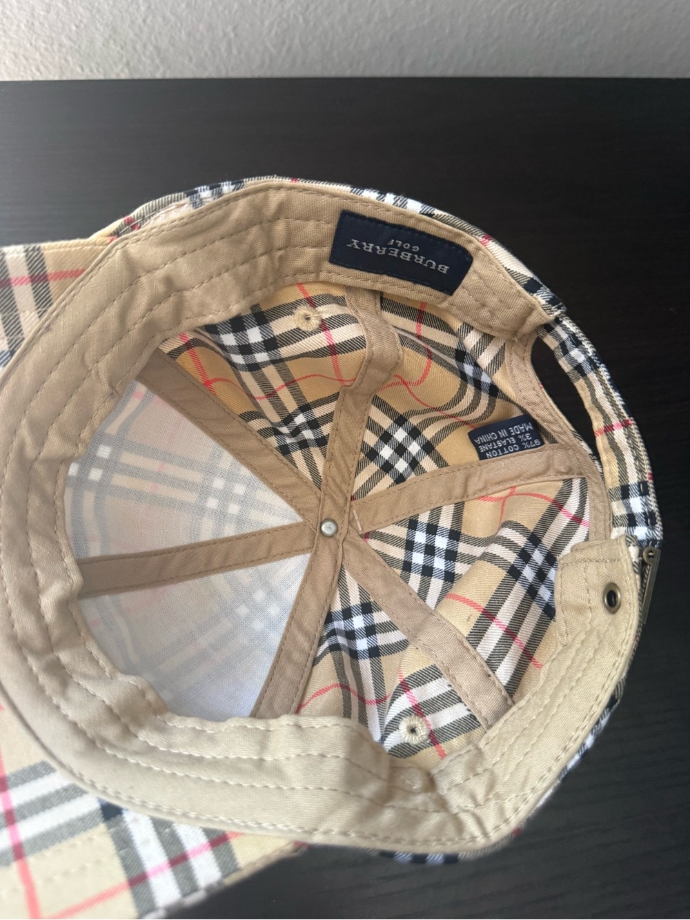 BURBERRY London Nova Check Adjustable Golf Baseball Cap Vintage - Picture 6 of 8